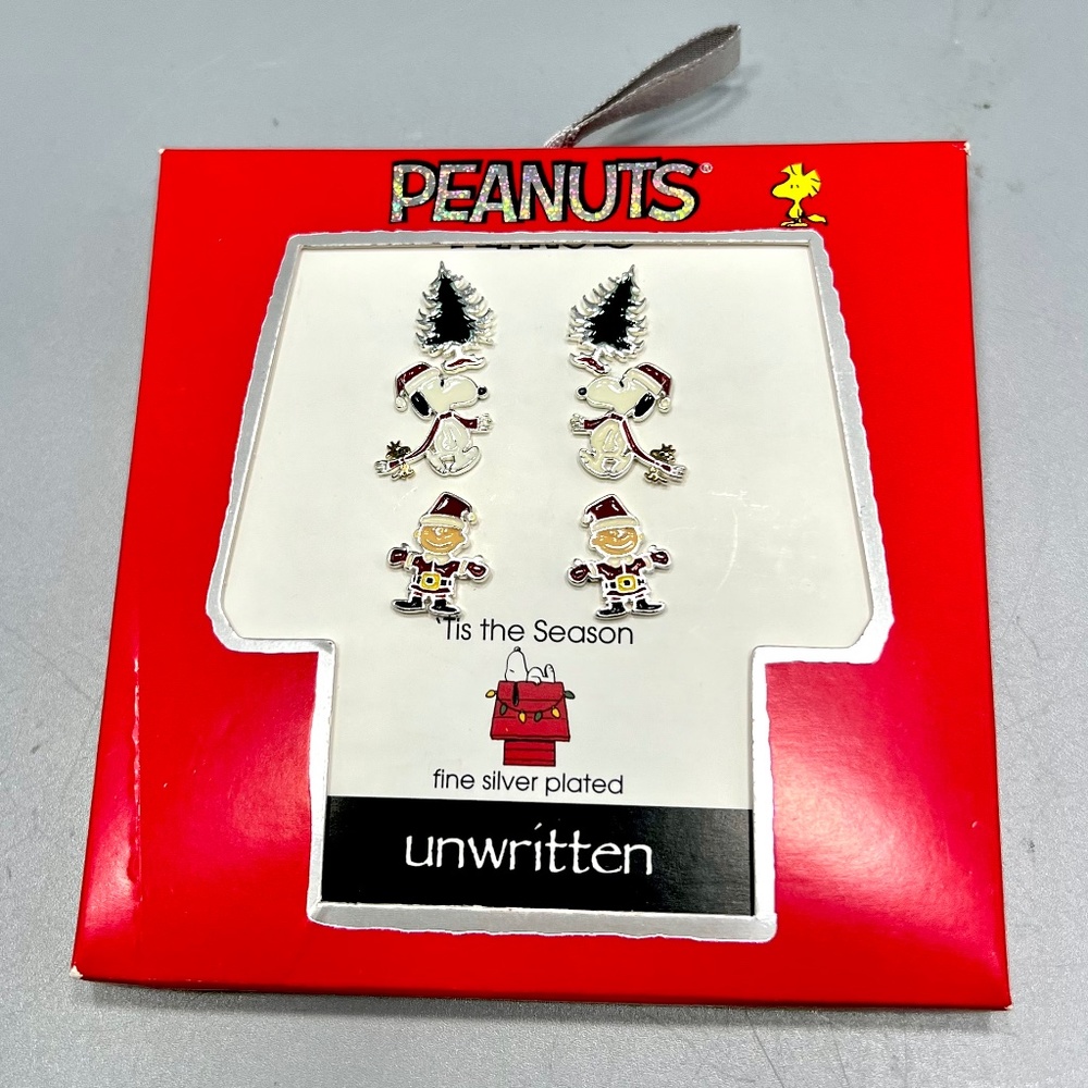 Unwritten Peanuts/Snoopy Three Earring Set